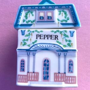 Lenox Spice Village Fine Porcelain Pepper Spice House with Lid